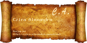 Czira Alexandra névjegykártya