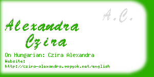 alexandra czira business card